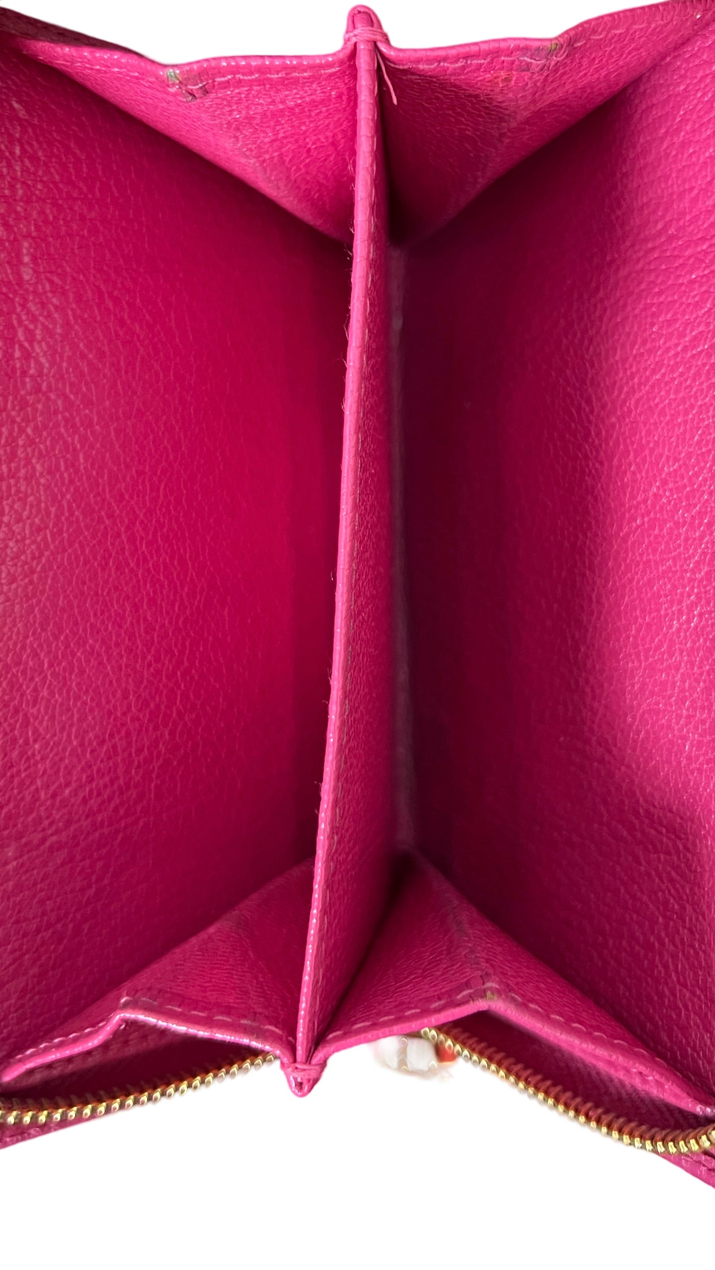 Miu Miu Pink Folded flap Zipper Wallet