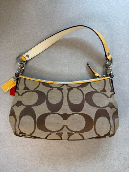 Coach Beige Monogram Shoulder Bag