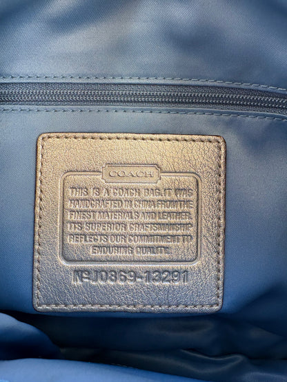 Coach Blue Monogram Shoulder Bag