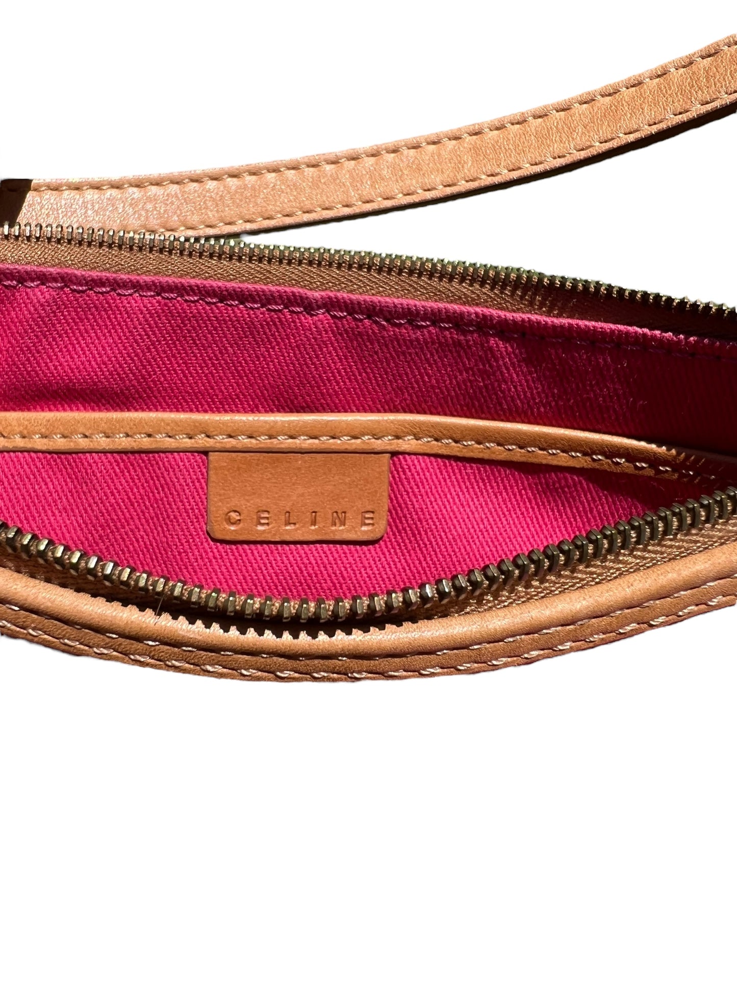 Celine Pink Suede Shoulder Bag