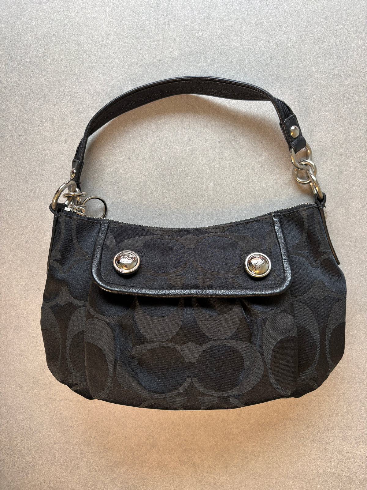 Coach Poppy Black Shoulder Bag