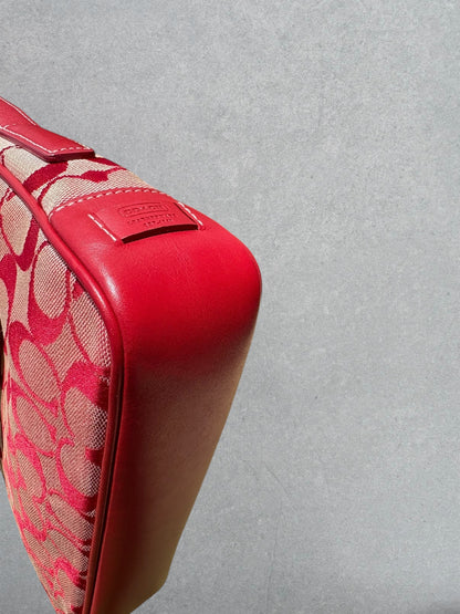 Coach Rare Red Monogram Shoulder Bag