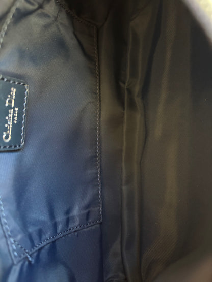 Christian Dior 2000s Blue Trotter Monogram Shoulder Bag