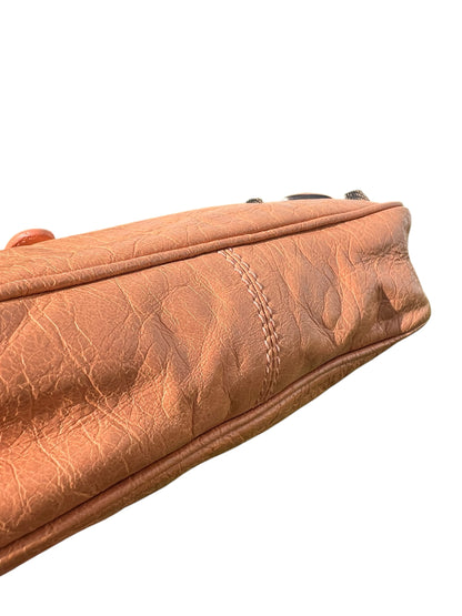 Balenciaga Orange Leather City Hip Crossbody Bag 2000s