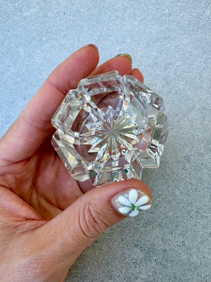 Vintage Prism Cut Glass Jewellery Dish