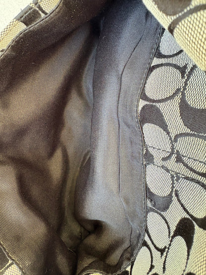 Coach Soho Black and Grey Monogram Shoulder Bag