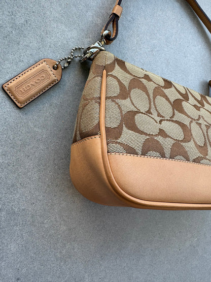 Coach Signature Demi Tan Shoulder Bag
