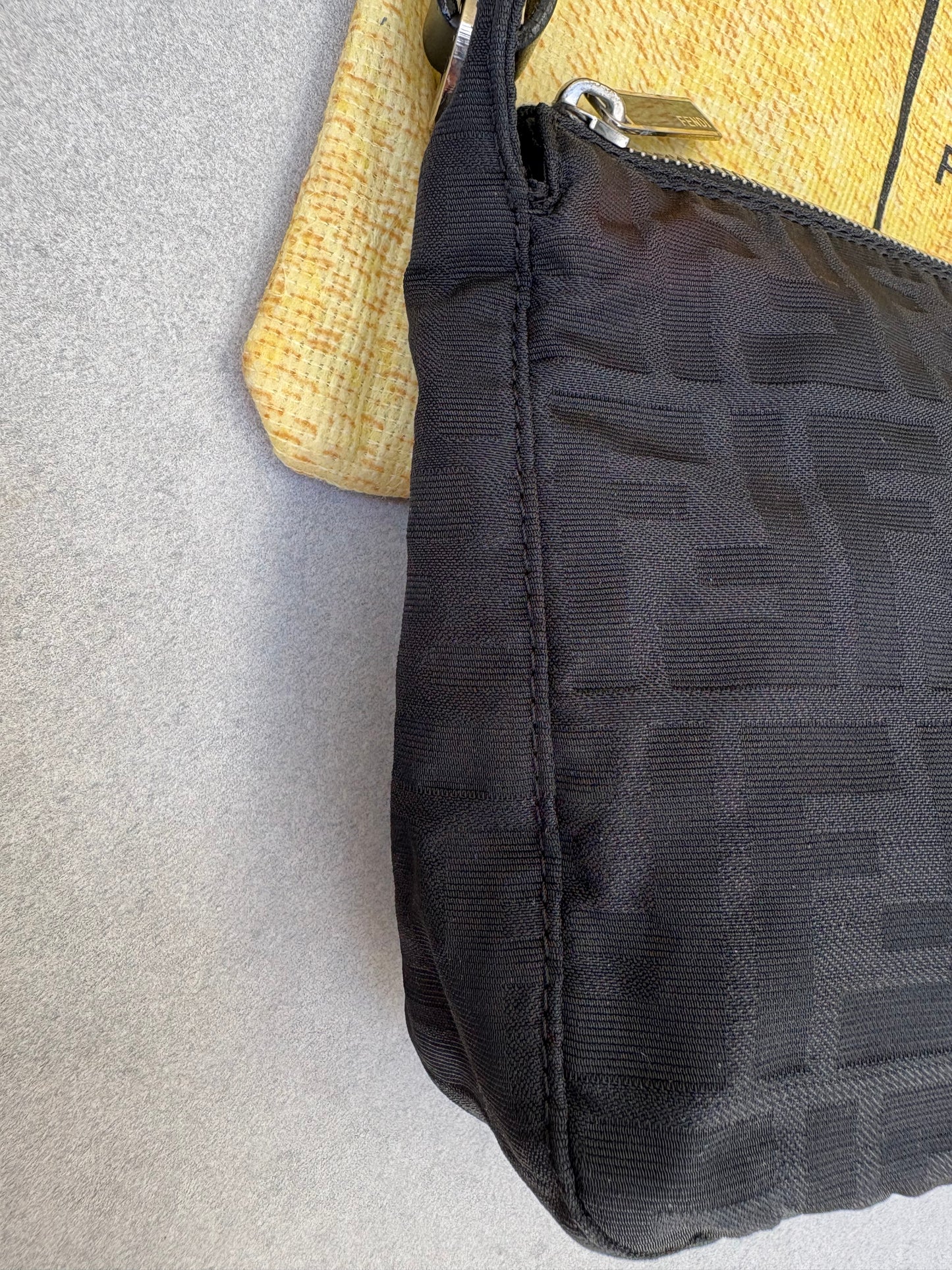 Fendi Zucca Shoulder Bag Black
