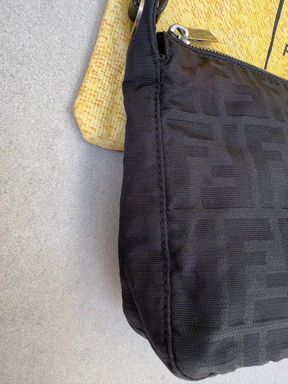 Fendi Zucca Shoulder Bag Black