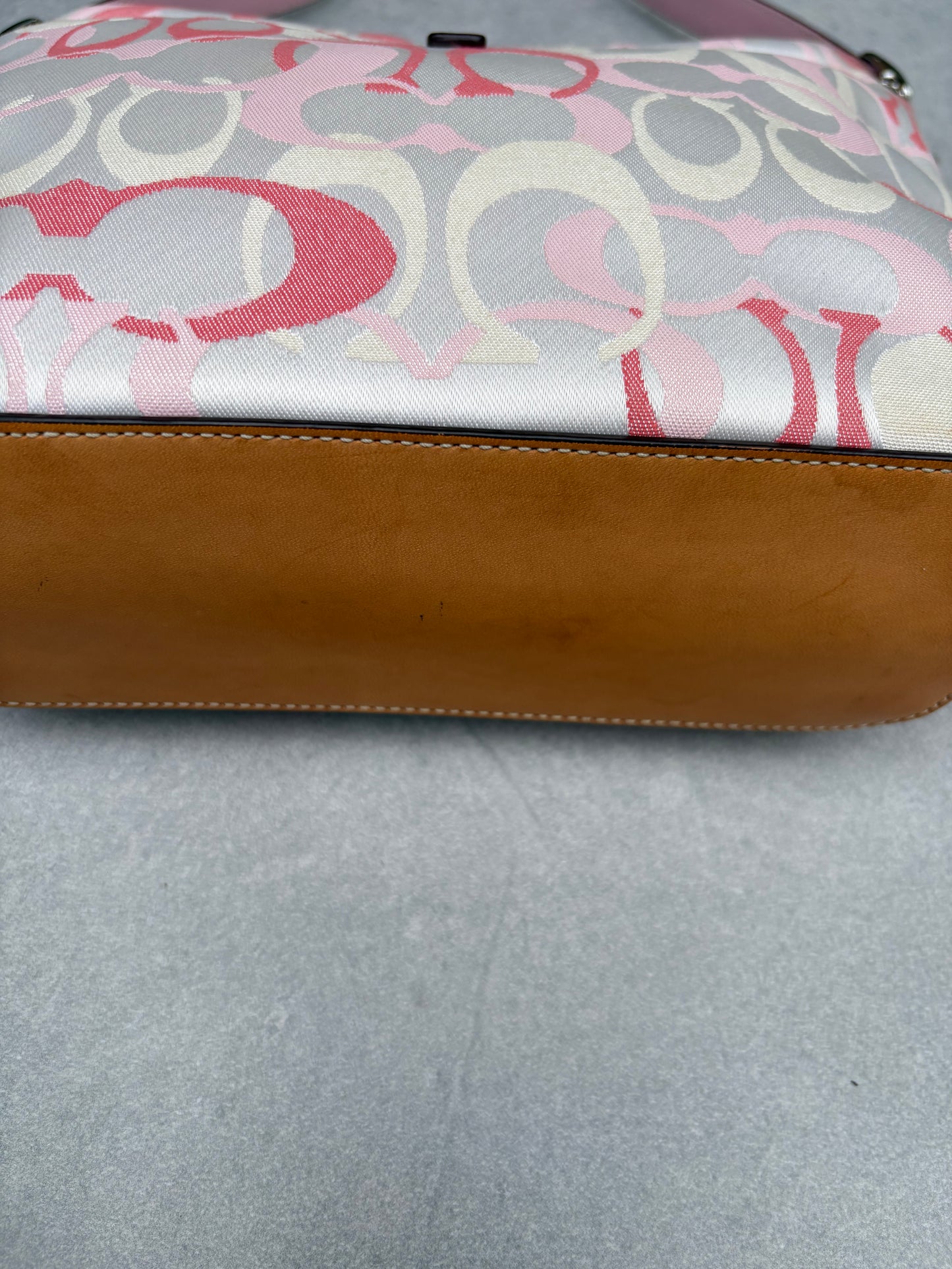 Coach Optic Pink Hampton Shoulder Bag with Clasp