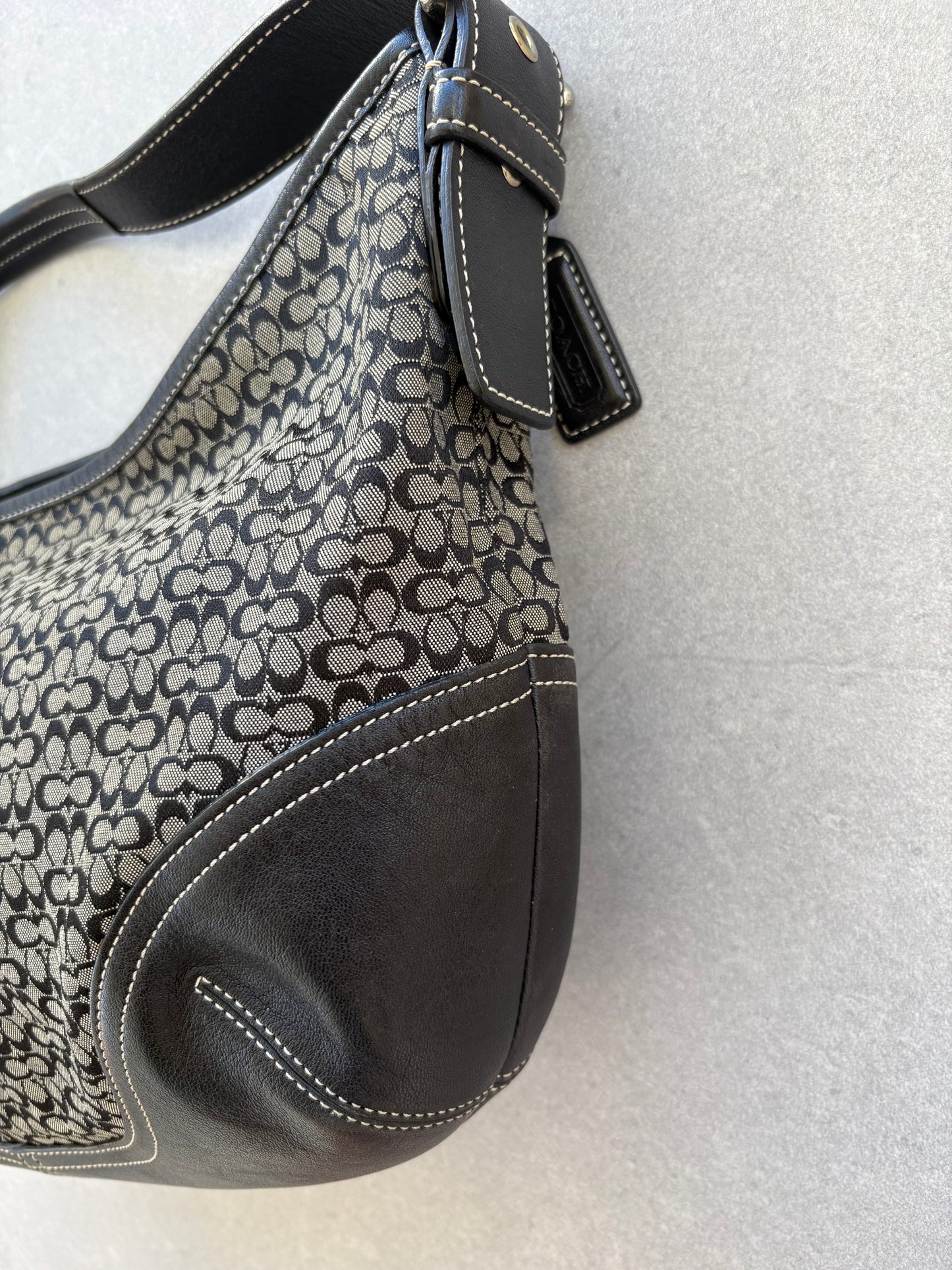 Coach Moon Shoulder Bag Black Monogram