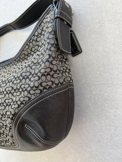 Coach Moon Shoulder Bag Black Monogram