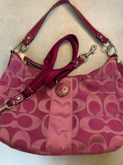 Coach Pink Monogram Shoulder Bag Two-way