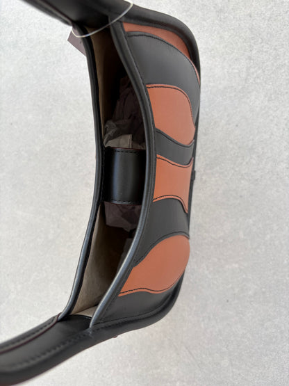 Coachtopia Ergo Bag in Wavy Stripe Upcrafted Leather, Brown and Black