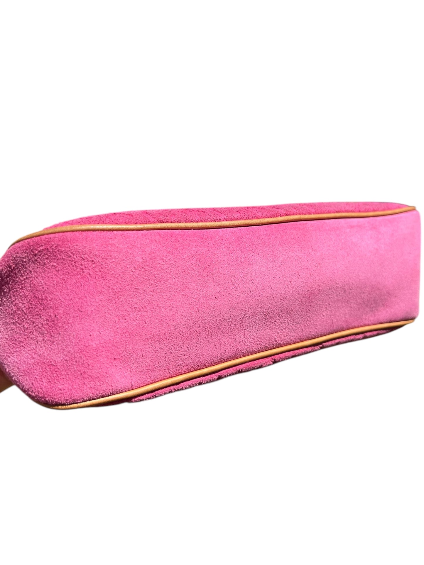 Celine Pink Suede Shoulder Bag