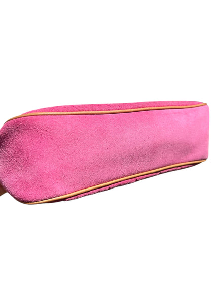 Celine Pink Suede Shoulder Bag