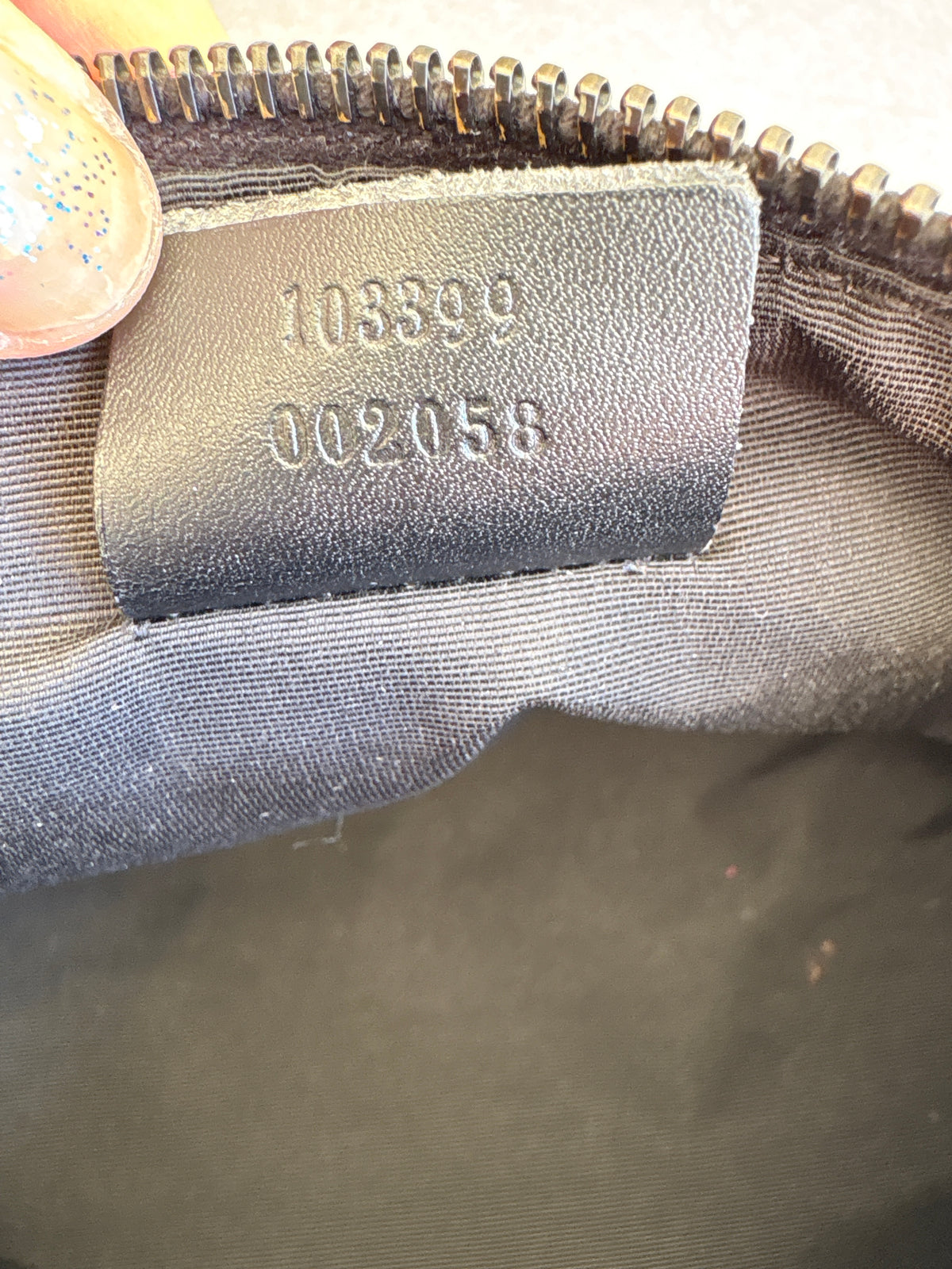 Gucci Black GG Canvas and Leather Pochette