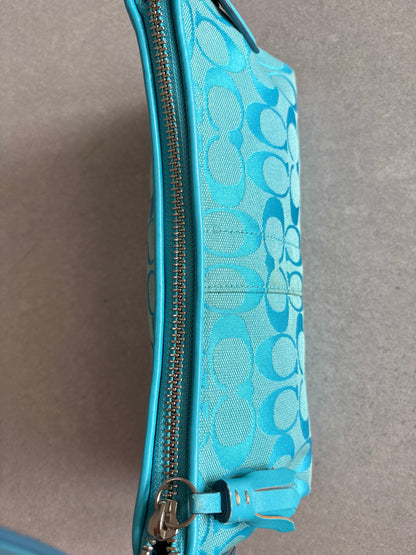 Coach Demi RARE Blue Baguette Shoulder Bag
