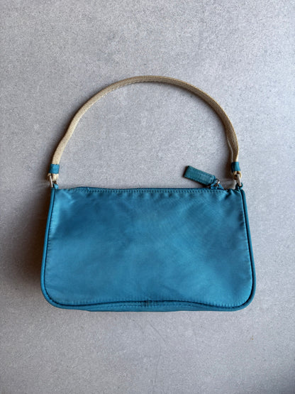 Prada Nylon Tessuto Accessory Pouch Blue