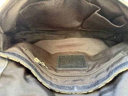 Coach Soho Black and Grey Monogram Shoulder Bag