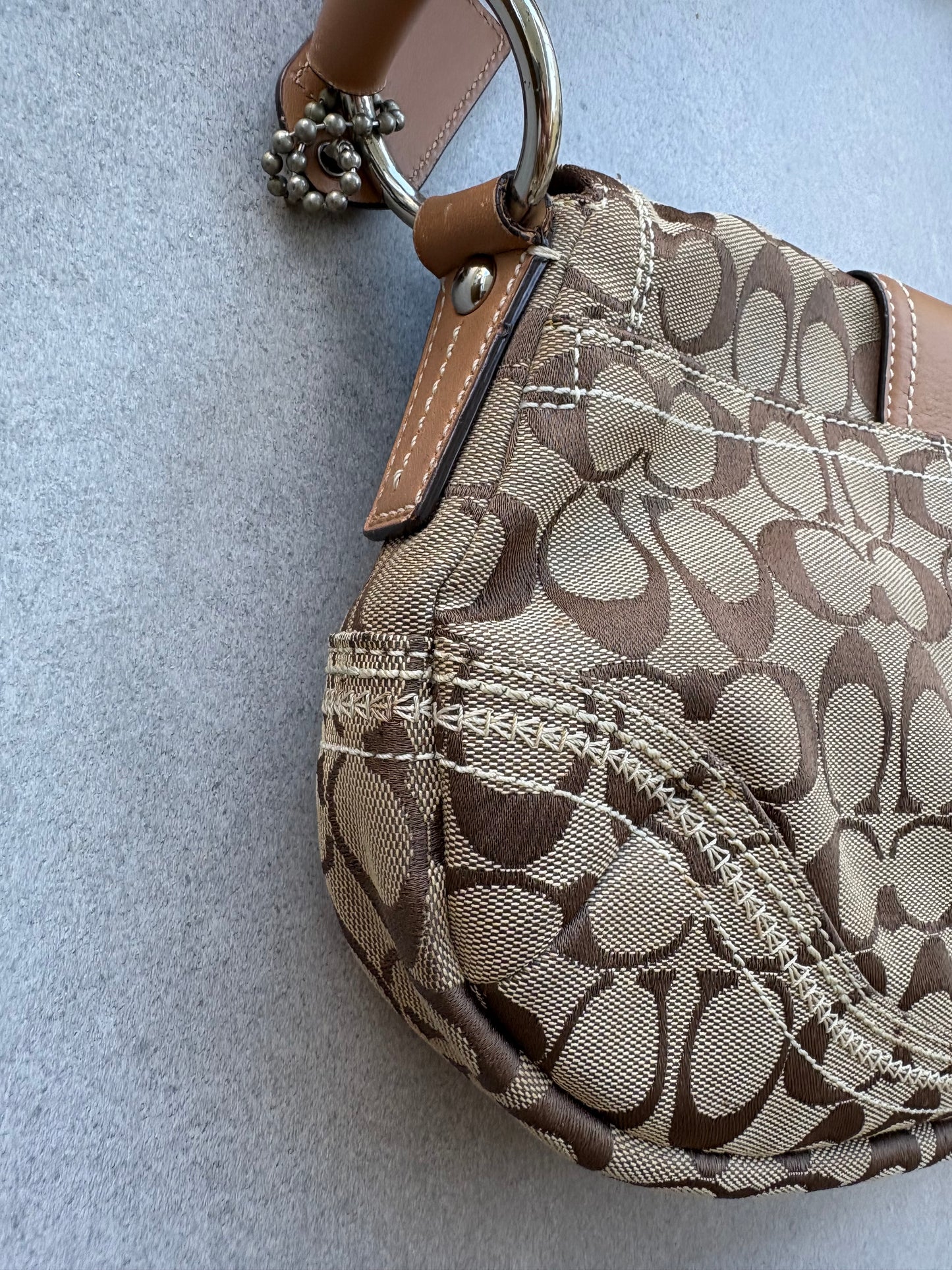 Coach Soho Brown Monogram Shoulder Bag