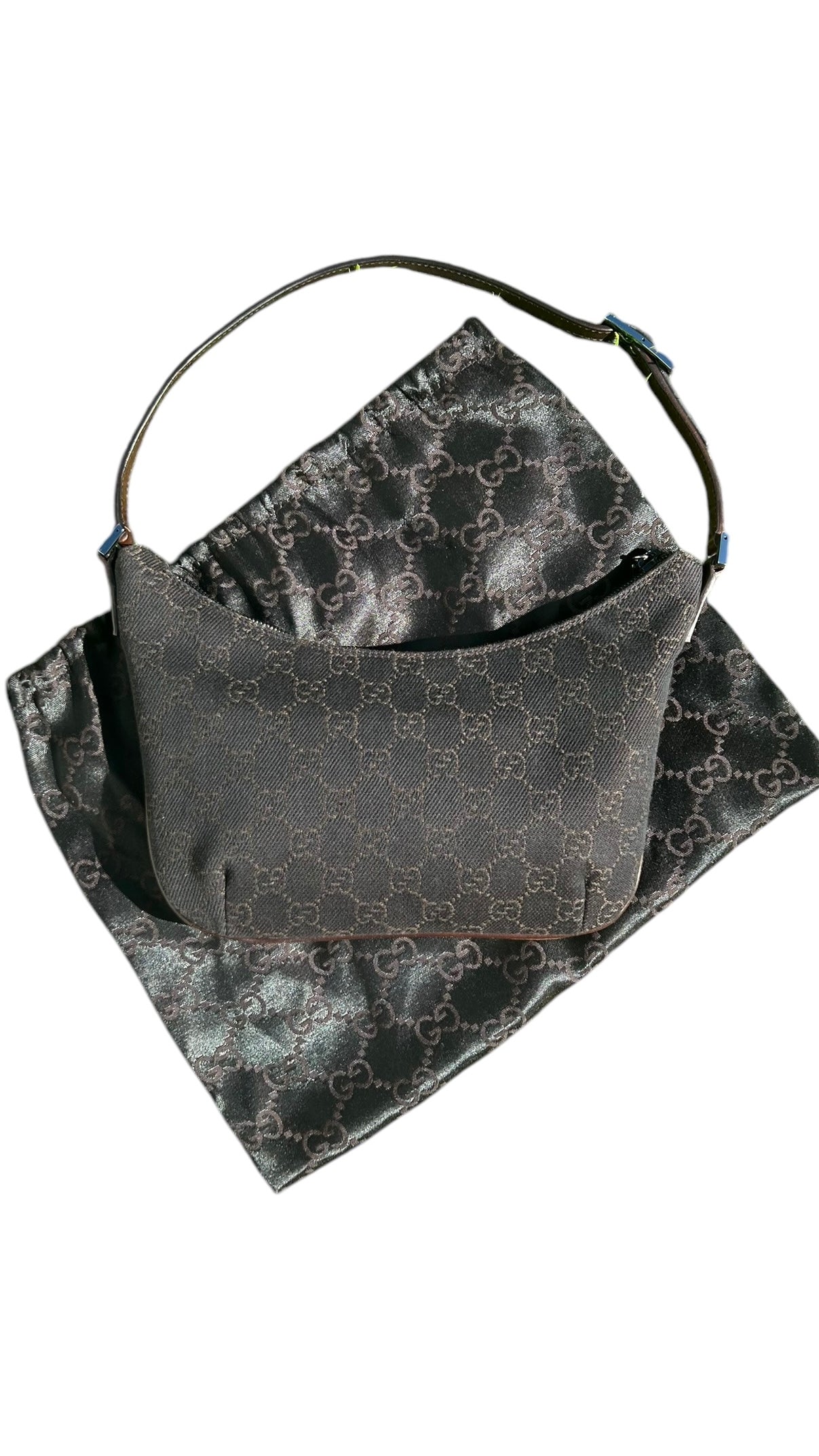 Gucci Brown GG Canvas and Leather Pochette