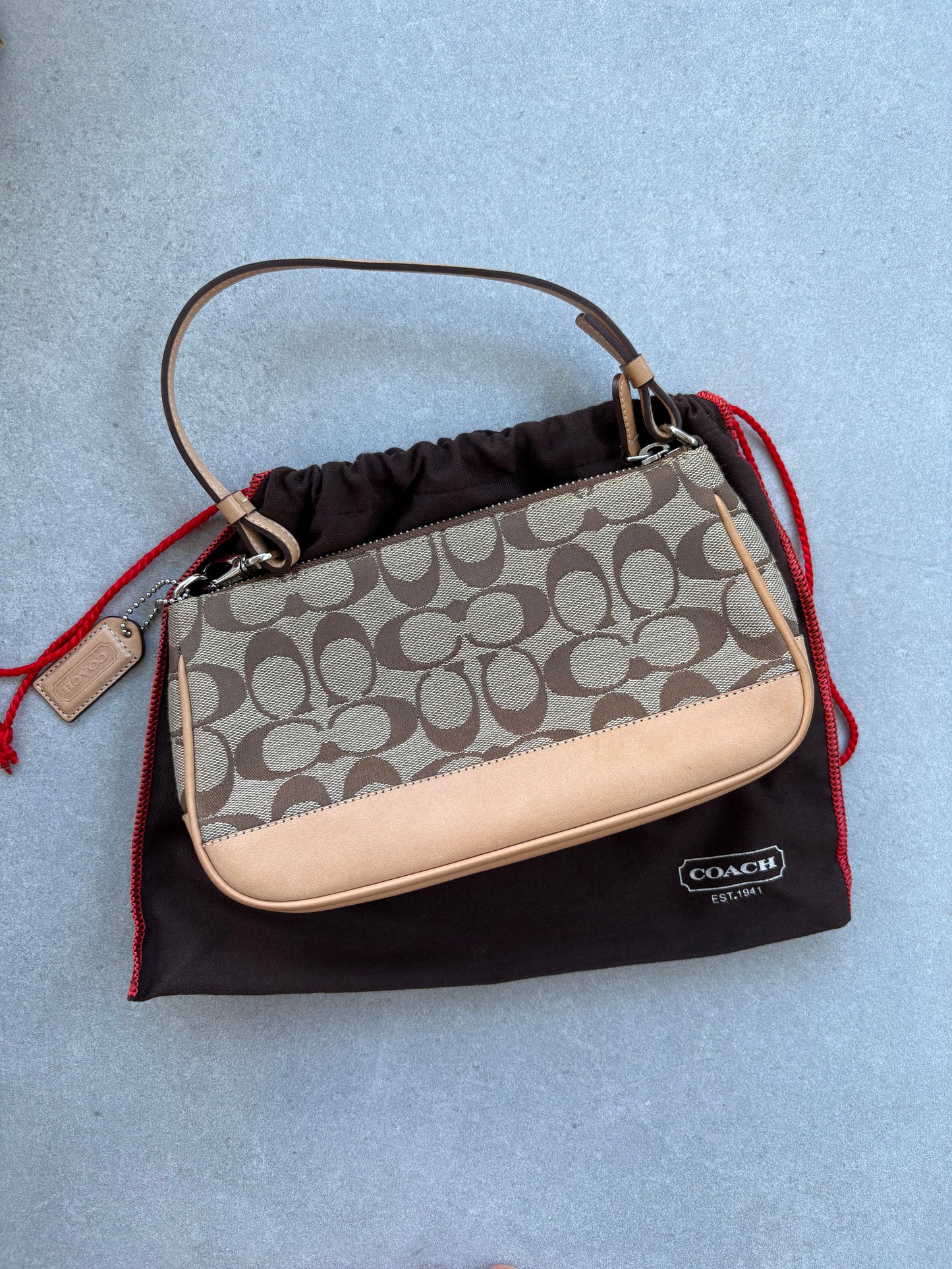 Coach Signature Demi Tan Shoulder Bag