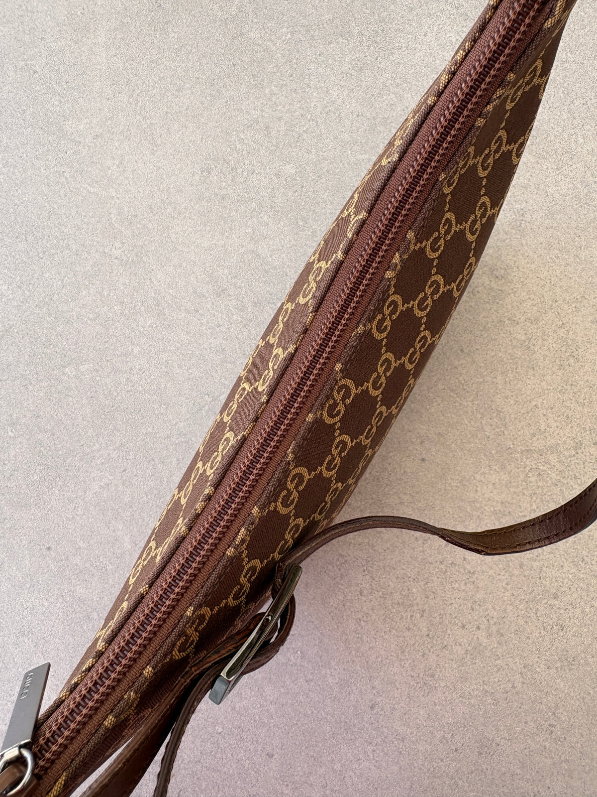 Gucci Brown GG Canvas and Leather Shoulder Bag