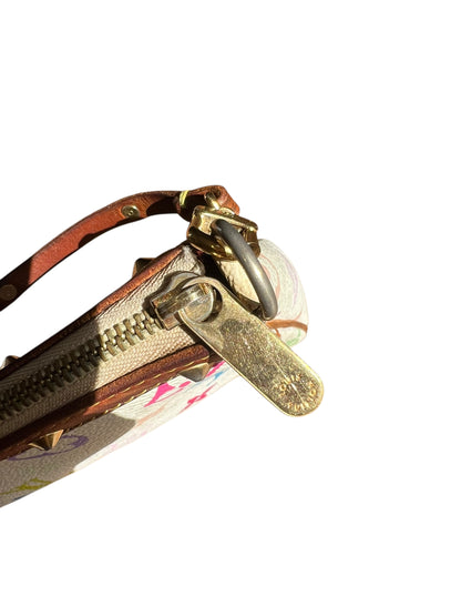 Louis Vuitton x Takashi Murakami White Multicolour Pochette Accessoires 2000s