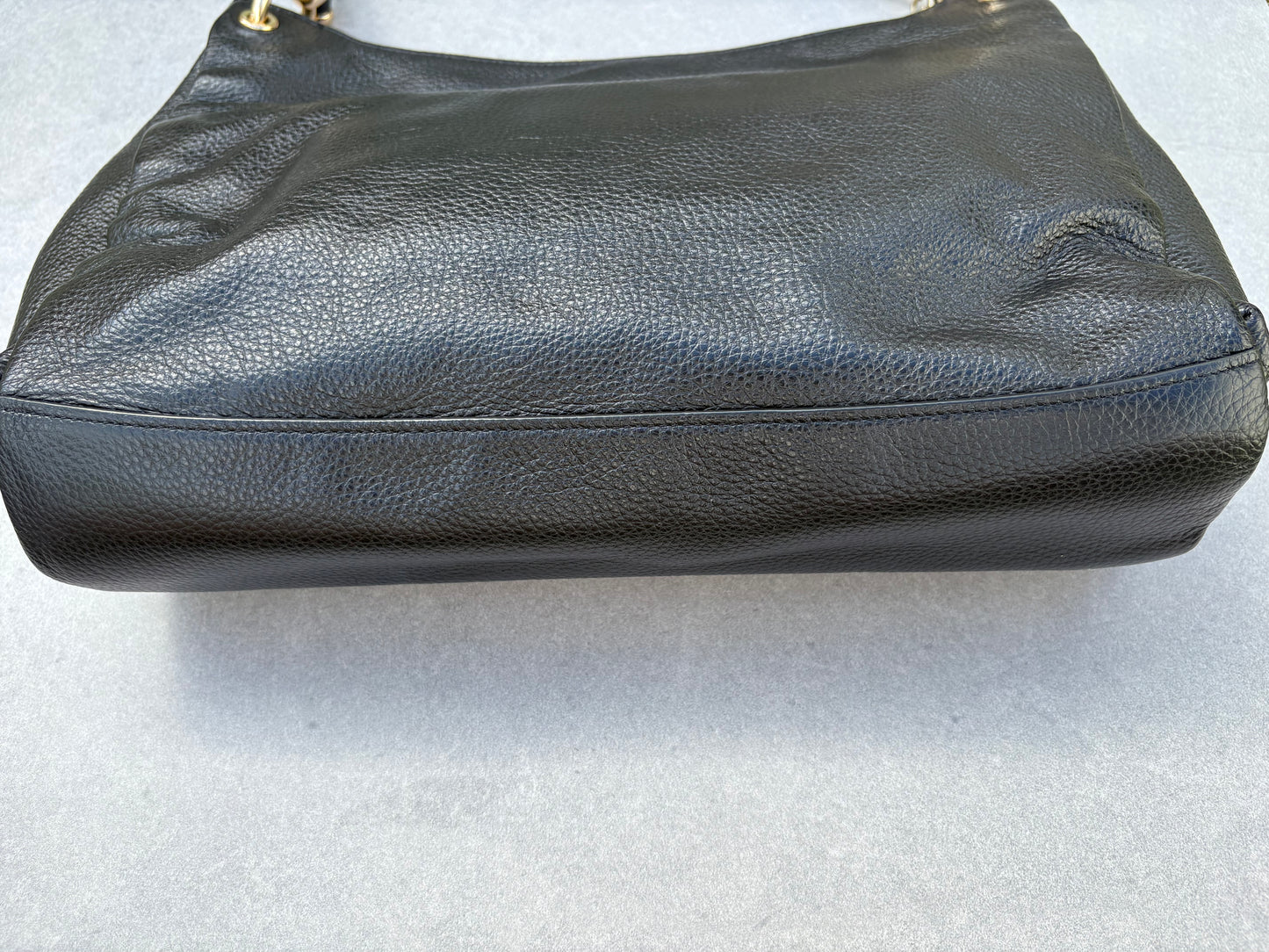 Coach Shoulder Bag Black Leather