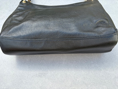 Coach Shoulder Bag Black Leather