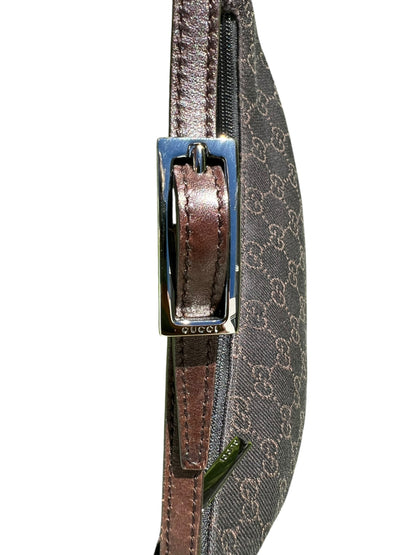 Gucci Brown GG Canvas and Leather Pochette