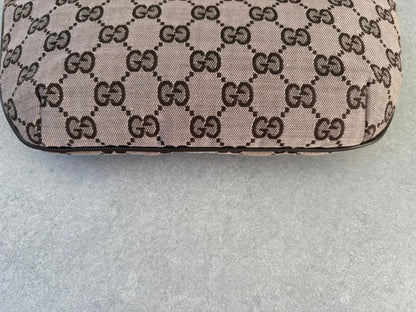 Gucci Brown GG Canvas and Leather Shoulder Bag