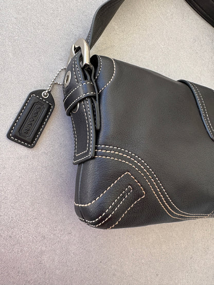 Coach Soho Black Leather Shoulder Bag