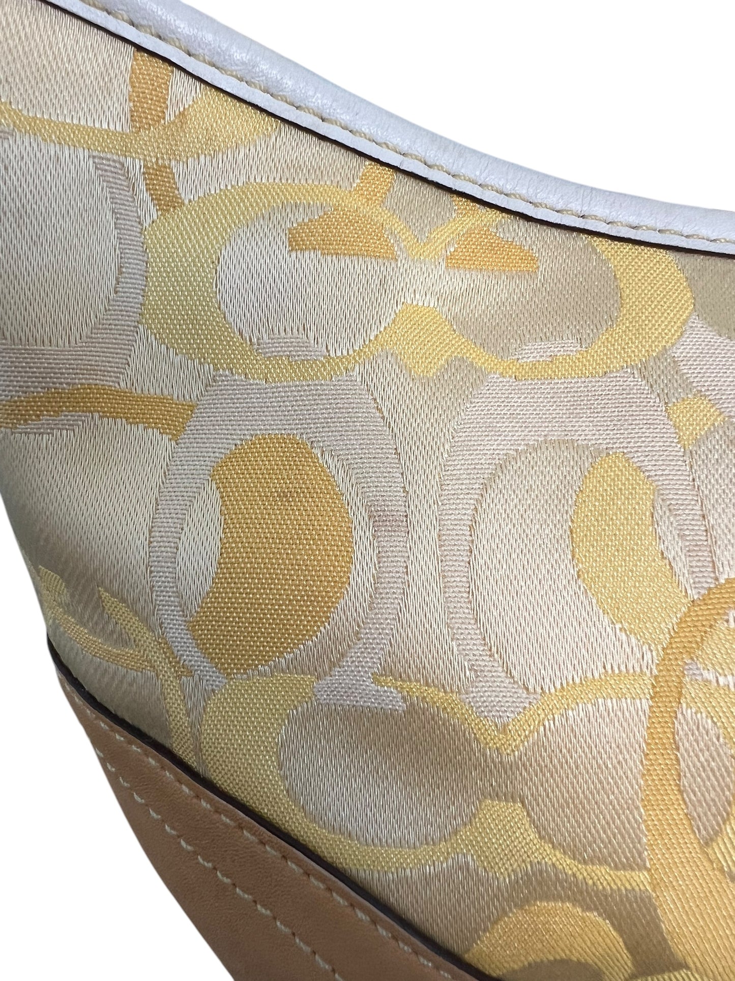 Coach Yellow Signature Monogram Shoulder Bag