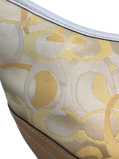 Coach Yellow Signature Monogram Shoulder Bag