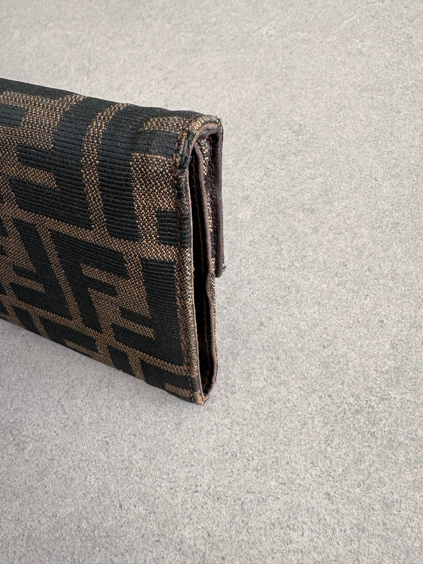 Fendi Zucca Canvas and Leather Wallet