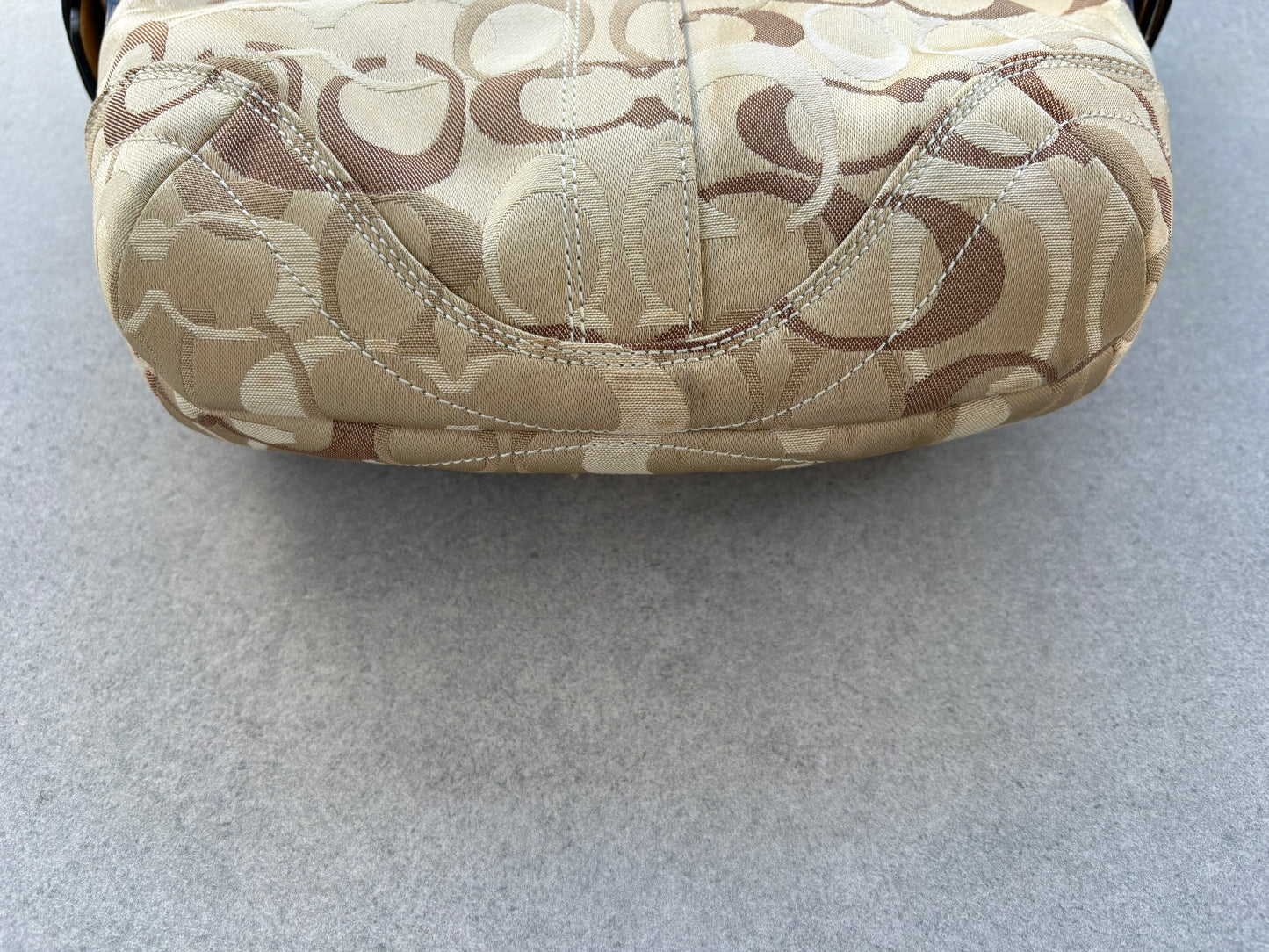 Coach Soho Monogram Bag Brown and Gold