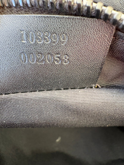 Gucci Black GG Canvas and Leather Pochette