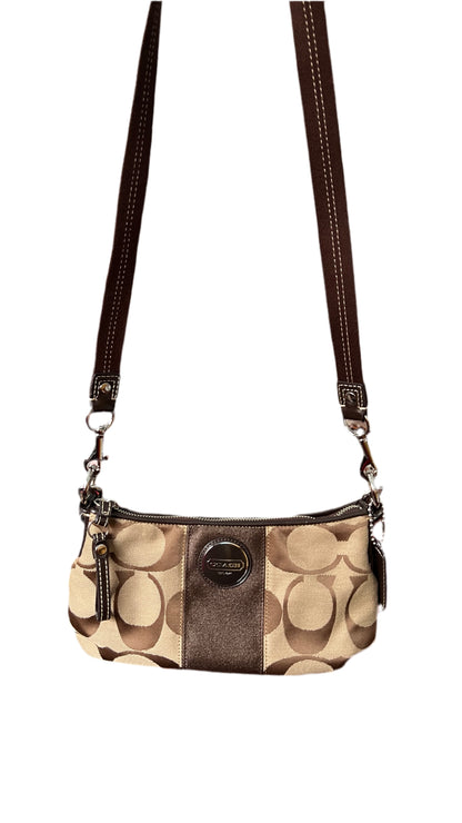 Coach Signature Print Monogram Two Way Shoulder Bag