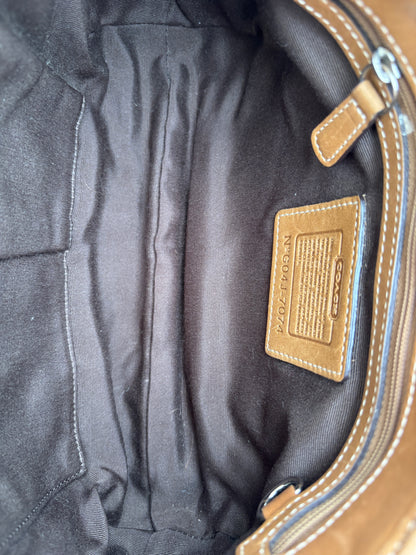 Coach Brown Monogram Signature Shoulder Bag