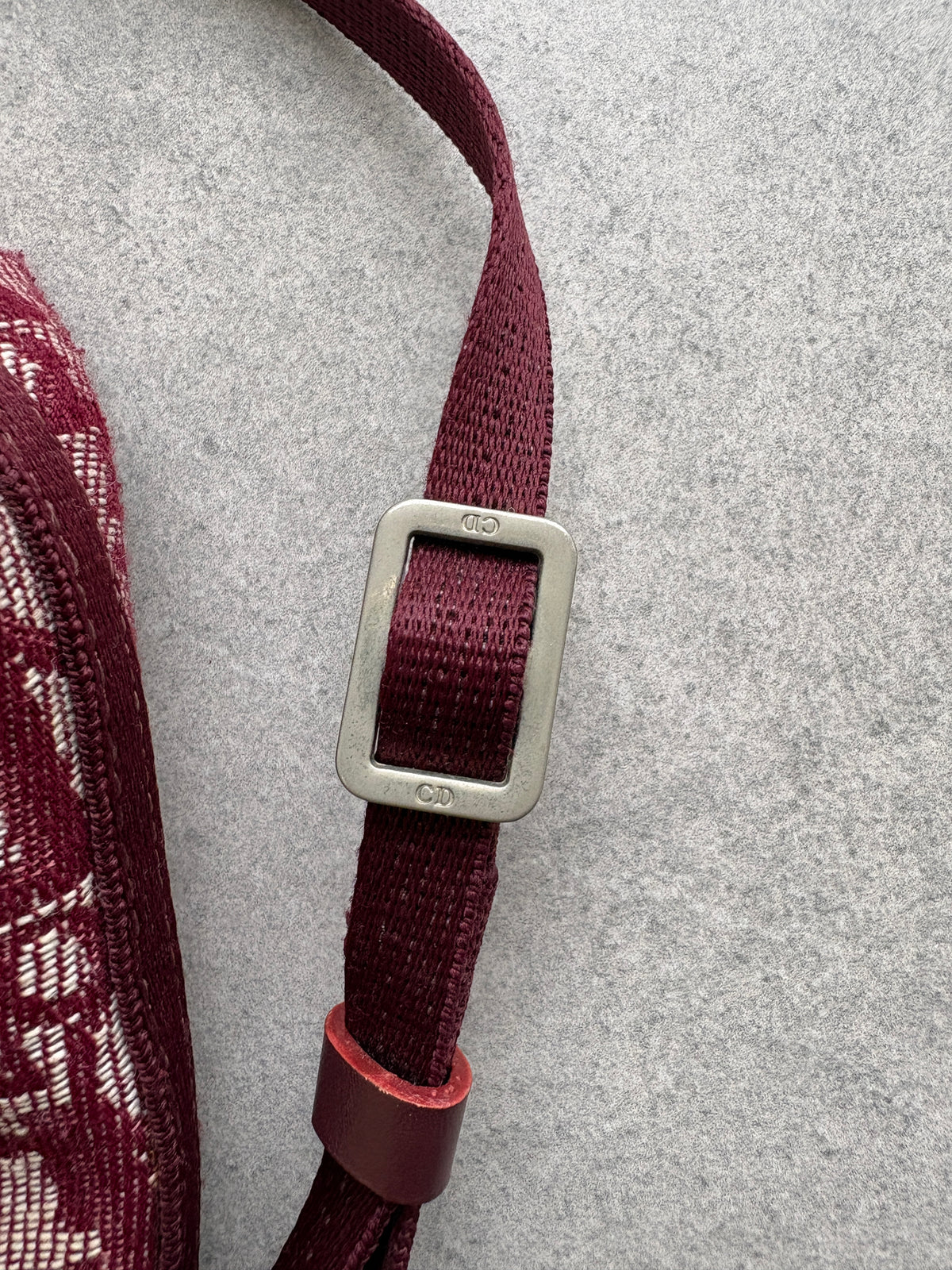 Christian Dior 2000s Red Trotter Monogram Shoulder Bag