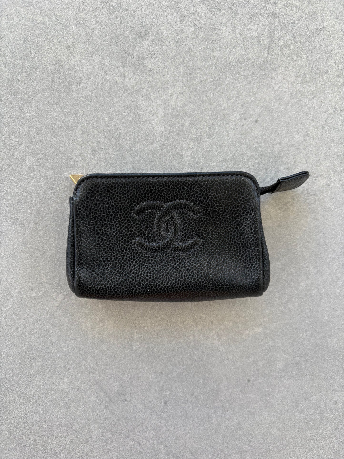 Chanel Black Cavier Leather with Gold Hardware