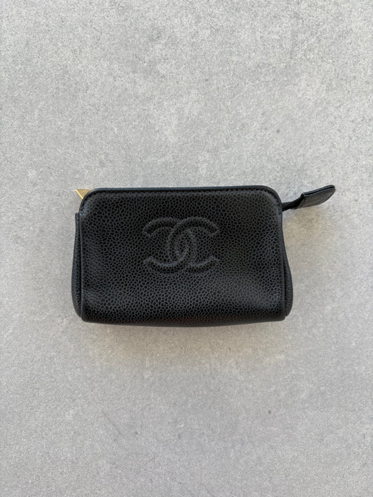 Chanel Black Cavier Leather with Gold Hardware