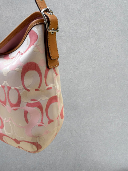 Coach Optic Pink Hampton Shoulder Bag with Clasp