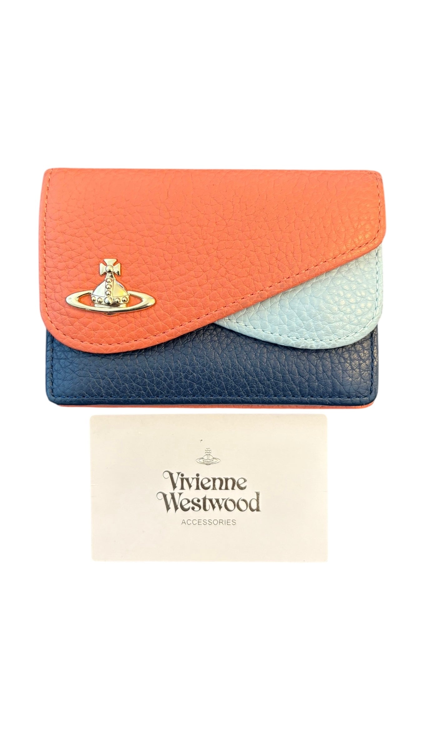 Vivienne Westwood Pink and Blue Compact Wallet