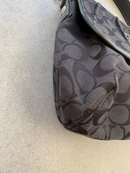 Coach Soho Black Monogram Shoulder Bag