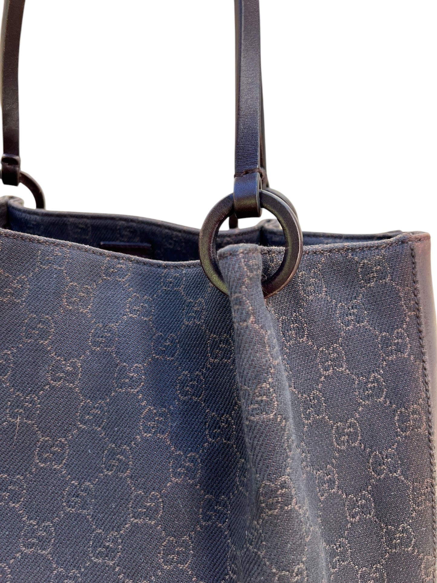 Gucci GG Canvas & Leather Tote Bag