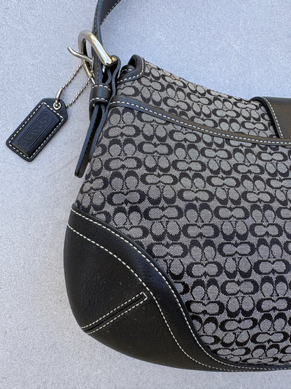 Coach Soho Black Monogram Shoulder Bag