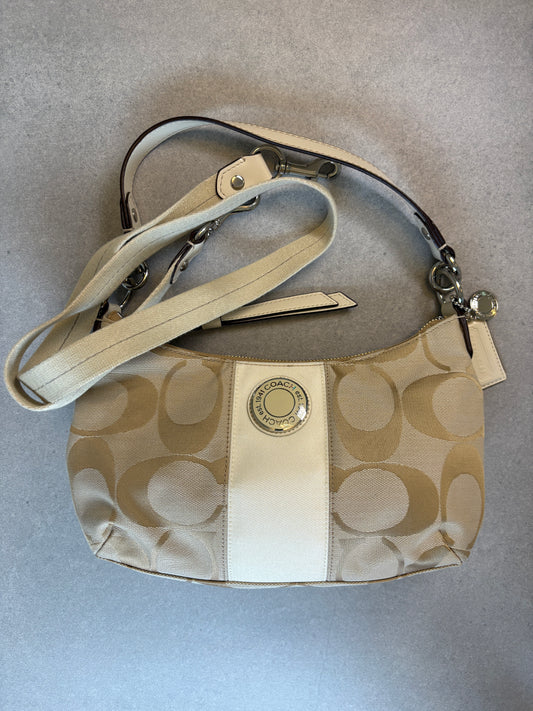 Coach Poppy Beige Shoulder Bag